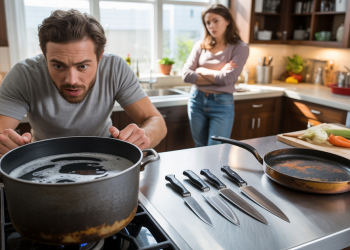 Chef Makes Girlfriend Use “S__t Pans” After She Keep Damaging His Expensive Kitchen Tools