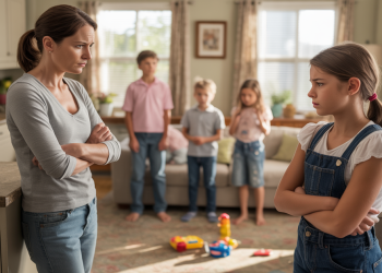 Sister Calls Out Mother For Blaming Teen Daughter Over Saying “Half”