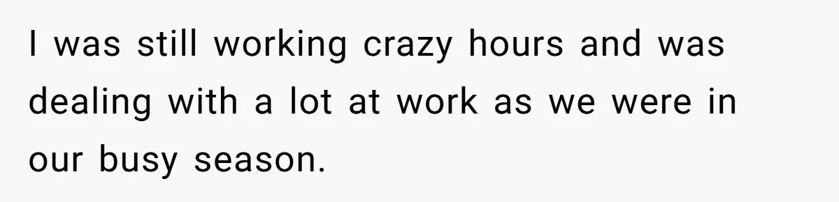 She Supported His Dreams, Paid the Bills, and Lived on Ramen, Until One Missed Pizza Order Changed Everything I was still working crazy hours and was dealing with a lot at work as we were in our busy season.