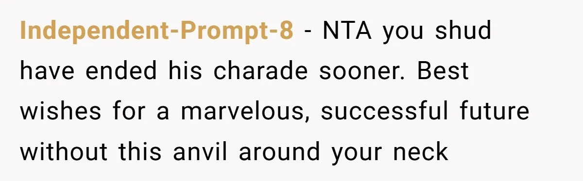 She Supported His Dreams, Paid the Bills, and Lived on Ramen, Until One Missed Pizza Order Changed Everything Independent-Prompt-8 − NTA you shud have ended his charade sooner. Best wishes for a marvelous, successful future without this anvil around your neck