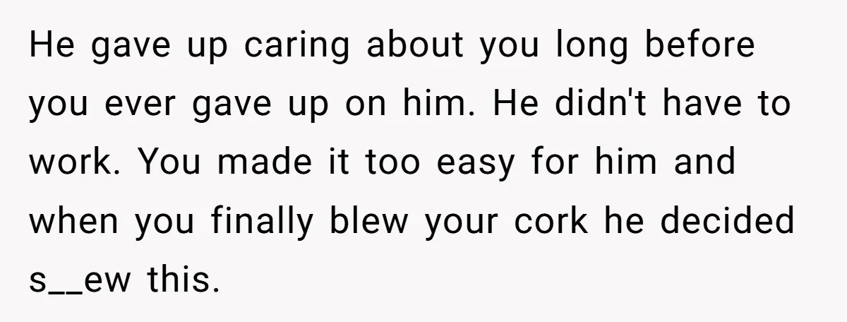 She Supported His Dreams, Paid the Bills, and Lived on Ramen, Until One Missed Pizza Order Changed Everything He gave up caring about you long before you ever gave up on him. He didn't have to work. You made it too easy for him and when you finally...