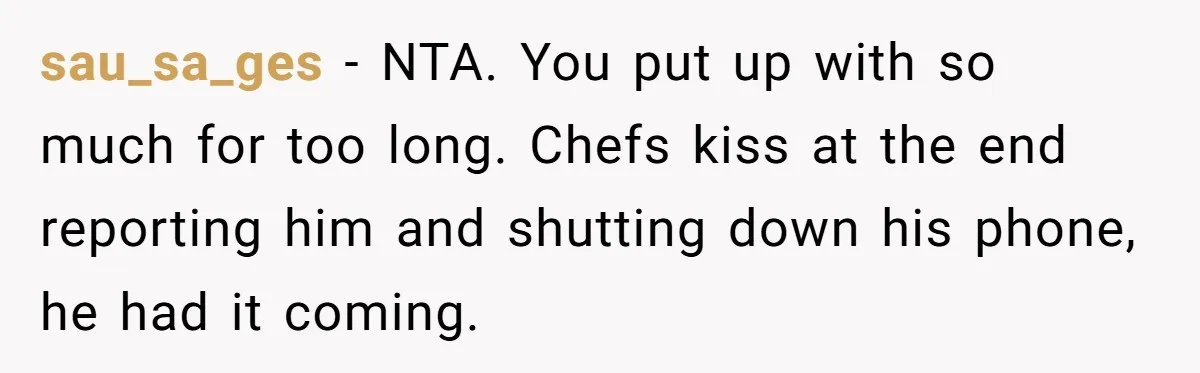 She Supported His Dreams, Paid the Bills, and Lived on Ramen, Until One Missed Pizza Order Changed Everything sau_sa_ges − NTA. You put up with so much for too long. Chefs kiss at the end reporting him and shutting down his phone, he had it coming.