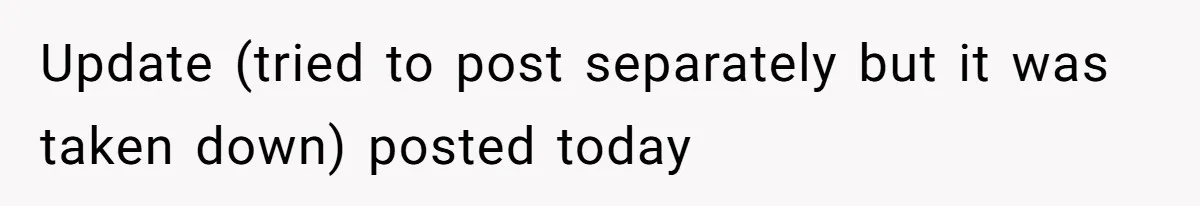 Update (tried to post separately but it was taken down) posted today