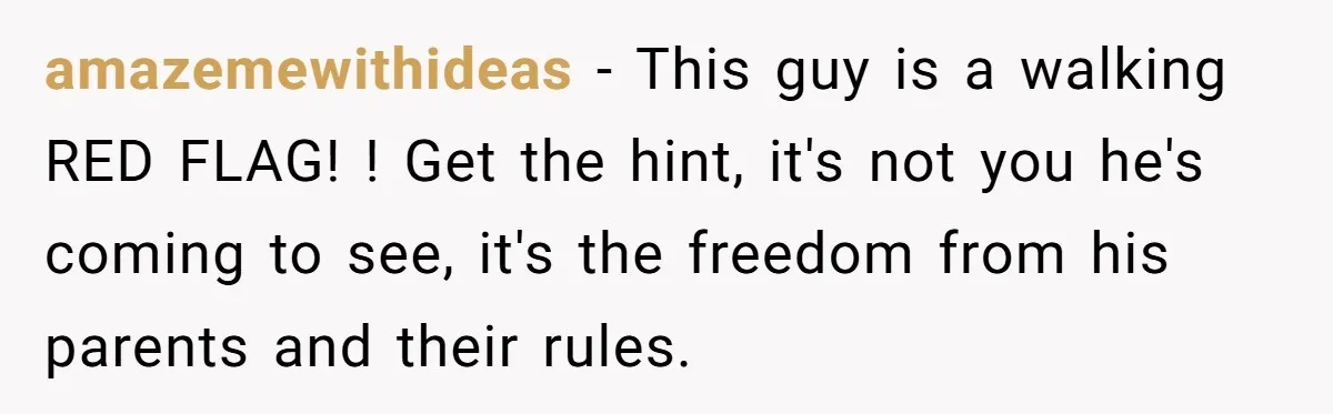 Woman Realizes Boyfriend Is Living Off Her, Tells Him To Move In Or Leave amazemewithideas − This guy is a walking RED FLAG! ! Get the hint, it's not you he's coming to see, it's the freedom from his parents and their rules.