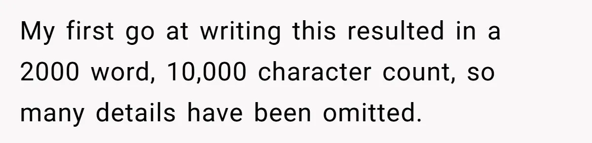 My first go at writing this resulted in a 2000 word, 10,000 character count, so many details have been omitted.