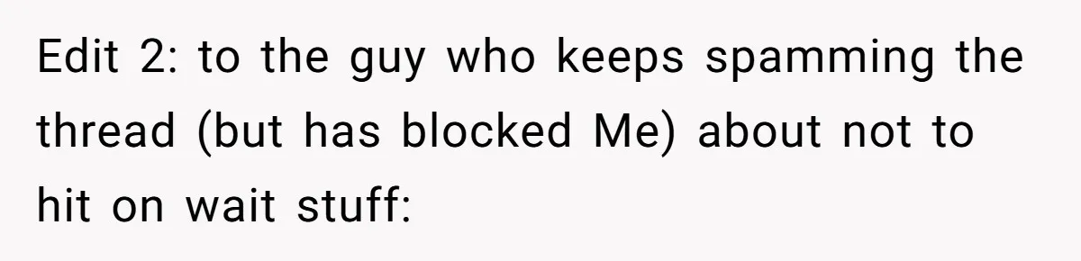 Edit 2: to the guy who keeps spamming the thread (but has blocked Me) about not to hit on wait stuff:
