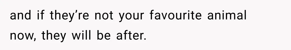 and if they’re not your favourite animal now, they will be after.