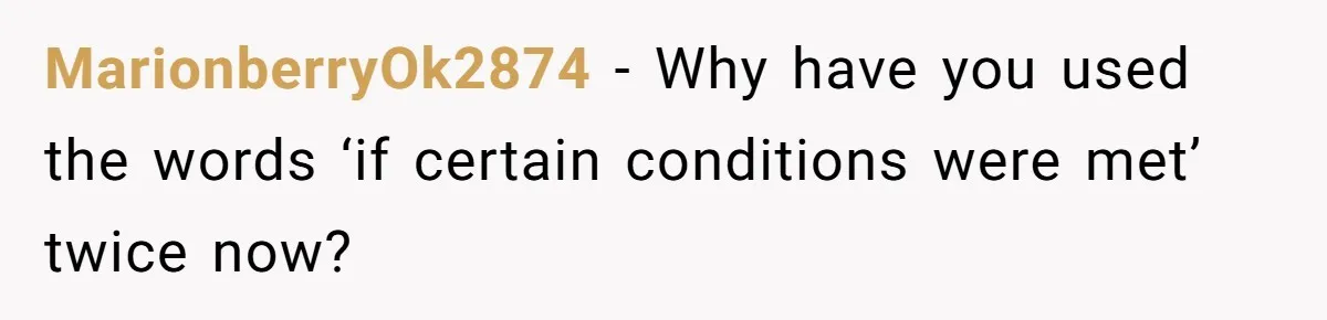 Dad Wants His Daughter To Pay Back The Wedding Costs After She Cheated, But She Thinks He’s Cruel MarionberryOk2874 − Why have you used the words ‘if certain conditions were met’ twice now?