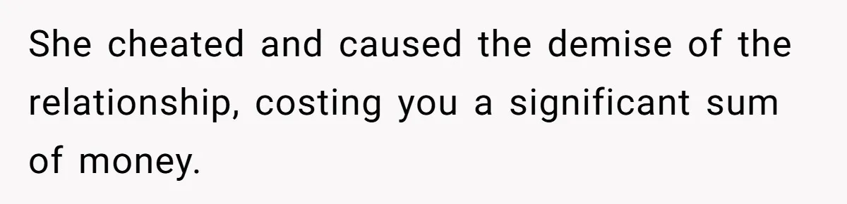 Dad Wants His Daughter To Pay Back The Wedding Costs After She Cheated, But She Thinks He’s Cruel She cheated and caused the demise of the relationship, costing you a significant sum of money.