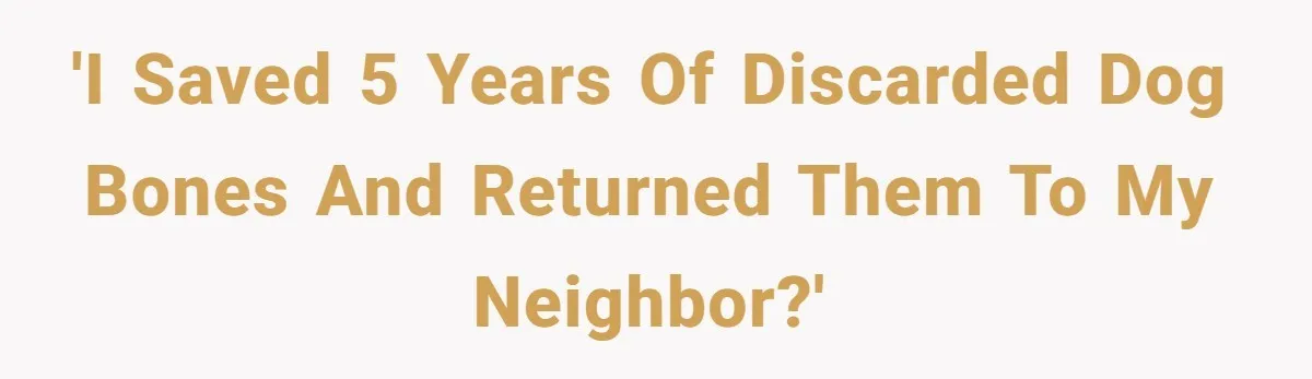 Neighbor Throws Bones Over the Fence, But This Man’s Petty Revenge Leaves Him Speechless 'I Saved 5 Years of Discarded Dog Bones and Returned Them to My Neighbor?'