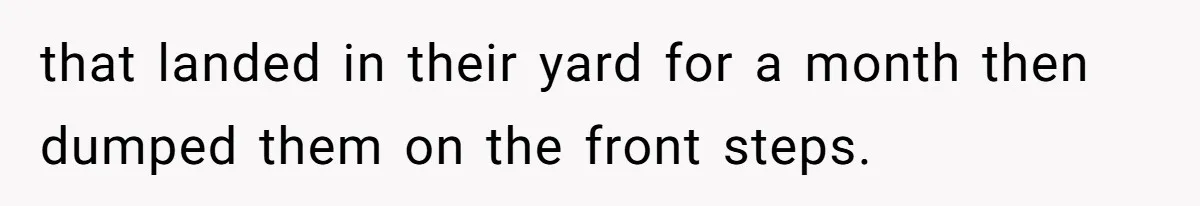 Neighbor Throws Bones Over the Fence, But This Man’s Petty Revenge Leaves Him Speechless that landed in their yard for a month then dumped them on the front steps.
