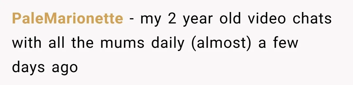 PaleMarionette − my 2 year old video chats with all the mums daily (almost) a few days ago