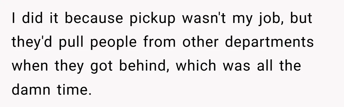 This McDonald's Employee Gives Customers Extra Food And Doesn’t Care About The Consequences I did it because pickup wasn't my job, but they'd pull people from other departments when they got behind, which was all the damn time.
