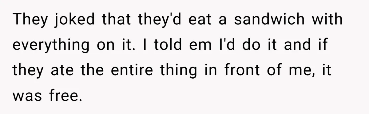 This McDonald's Employee Gives Customers Extra Food And Doesn’t Care About The Consequences They joked that they'd eat a sandwich with everything on it. I told em I'd do it and if they ate the entire thing in front of me, it was...