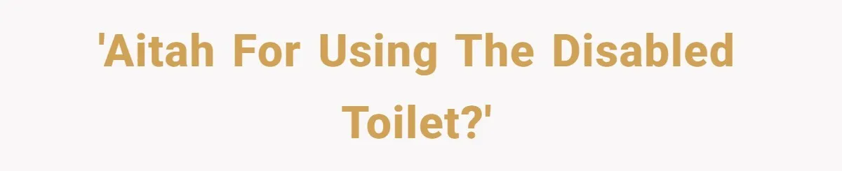 'AITAH for using the disabled toilet?'
