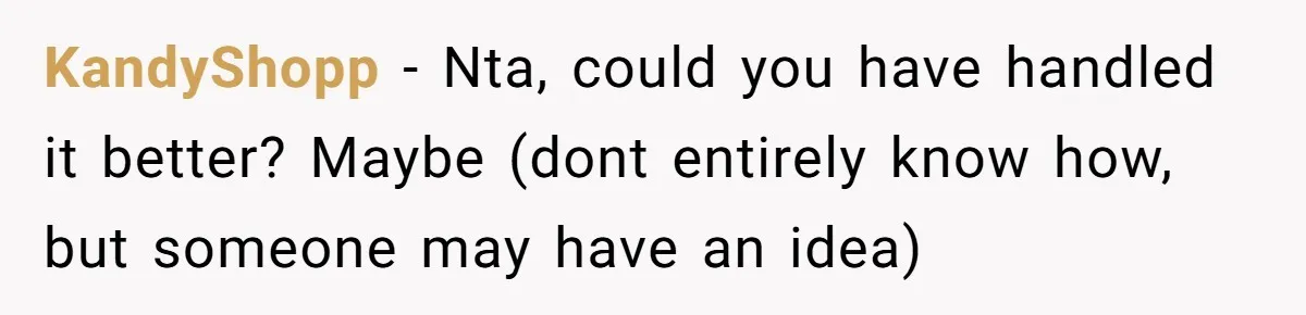 KandyShopp − Nta, could you have handled it better? Maybe (dont entirely know how, but someone may have an idea)