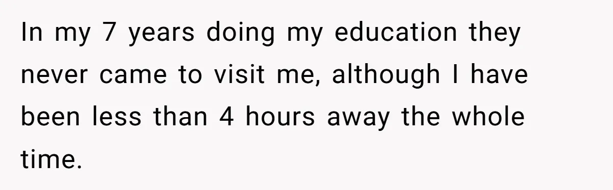 In my 7 years doing my education they never came to visit me, although I have been less than 4 hours away the whole time.