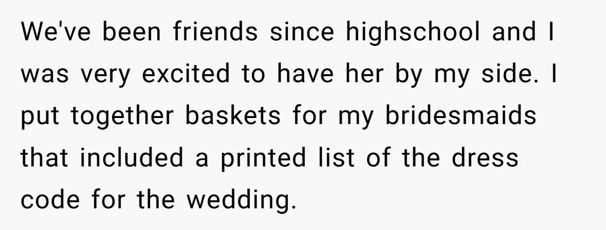 We've been friends since highschool and I was very excited to have her by my side. I put together baskets for my bridesmaids that included a printed list of the...