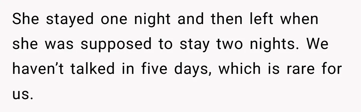 Woman Gets A Cat After Her Roommate Moves Out, But Her Friend Thinks She’s Being Inconsiderate, Who’s Right? She stayed one night and then left when she was supposed to stay two nights. We haven’t talked in five days, which is rare for us.