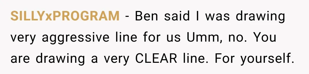 SILLYxPROGRAM −  Ben said I was drawing very aggressive line for us Umm, no. You are drawing a very CLEAR line. For yourself.