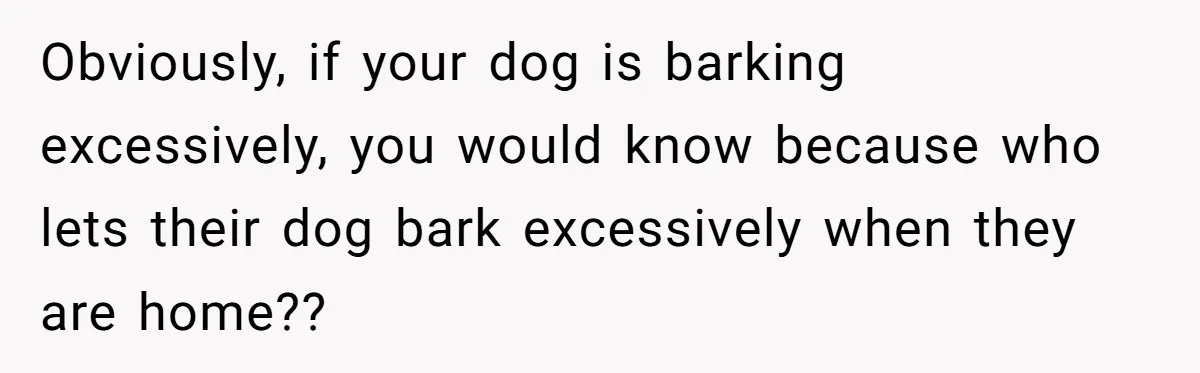 Obviously, if your dog is barking excessively, you would know because who lets their dog bark excessively when they are home??