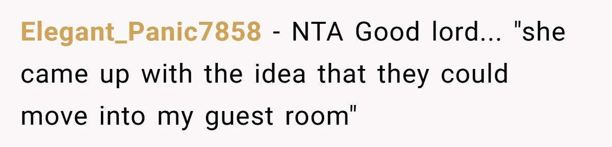 Woman Refuses Desperate Single Mom Move In Request With Newborn Baby Elegant_Panic7858 − NTA Good lord... "she came up with the idea that they could move into my guest room"