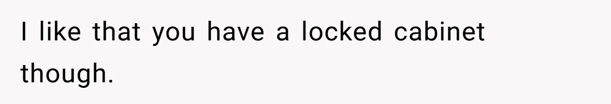 I like that you have a locked cabinet though.