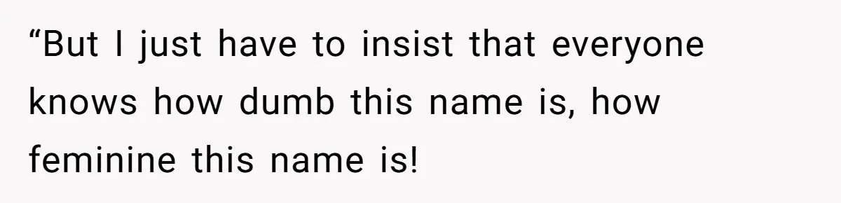 Husband Snaps At Sister In Law After Years Of Name Teasing Over Baby Girl “But I just have to insist that everyone knows how dumb this name is, how feminine this name is!
