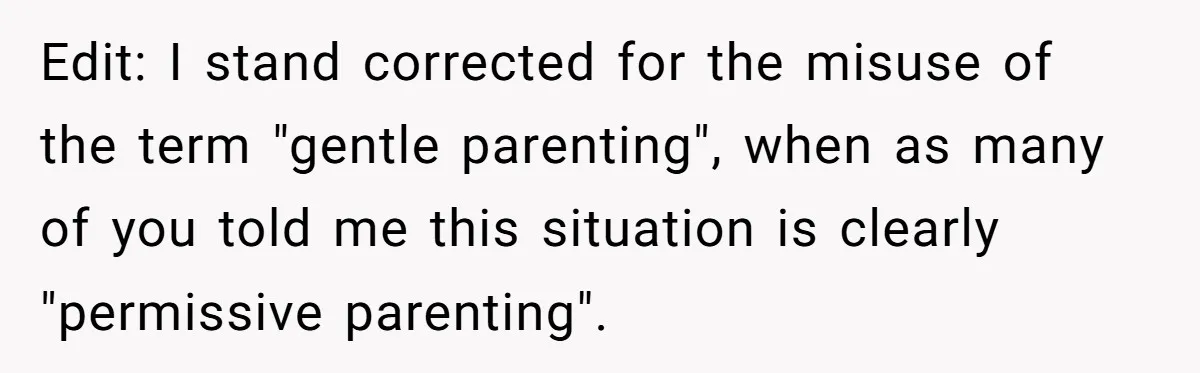 Woman Refuses To Yield During Toddler Meltdown But Faces Stern Family Backlash Edit: I stand corrected for the misuse of the term "gentle parenting", when as many of you told me this situation is clearly "permissive parenting".