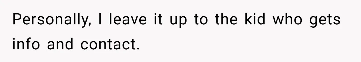 Father Who Haven't Visited In Years Thinks He Has A Right To Medical Updates After Abandoning His Child For A Stepmom Personally, I leave it up to the kid who gets info and contact.