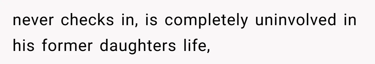 Father Who Haven't Visited In Years Thinks He Has A Right To Medical Updates After Abandoning His Child For A Stepmom never checks in, is completely uninvolved in his former daughters life,