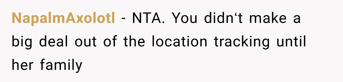 NapalmAxolotl − NTA. You didnʻt make a big deal out of the location tracking until her family