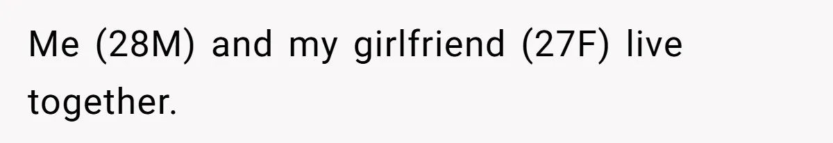 Me (28M) and my girlfriend (27F) live together.