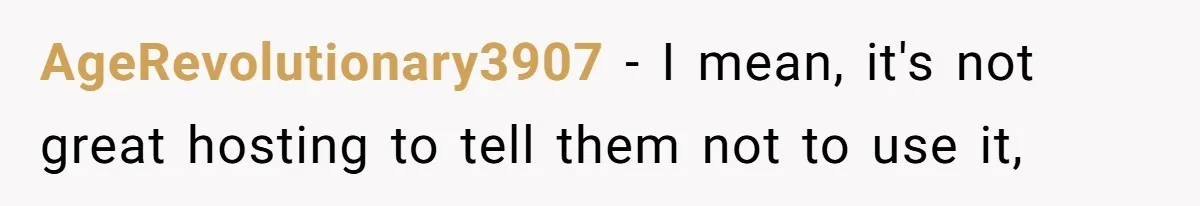 AgeRevolutionary3907 − I mean, it's not great hosting to tell them not to use it,