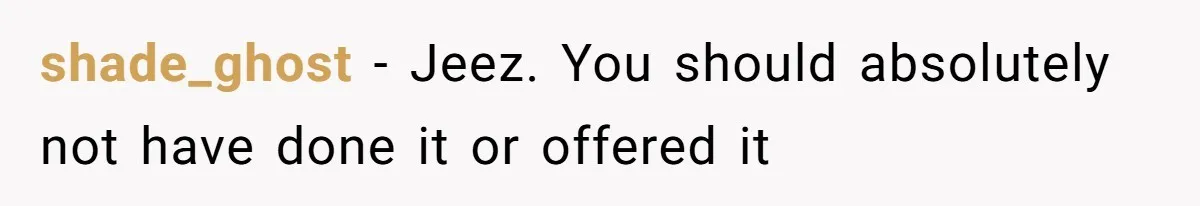 Woman Branded Selfish For Watching Five Children While Her Overwhelmed Cousin Cleaned The House shade_ghost − Jeez. You should absolutely not have done it or offered it