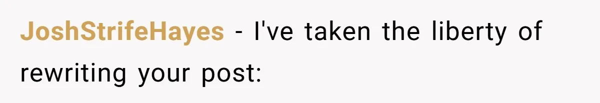 JoshStrifeHayes − I've taken the liberty of rewriting your post: