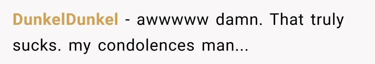 DunkelDunkel − awwwww damn. That truly sucks. my condolences man...