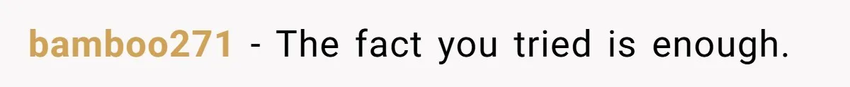 bamboo271 − The fact you tried is enough.