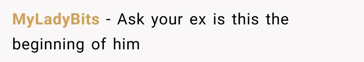 MyLadyBits − Ask your ex is this the beginning of him