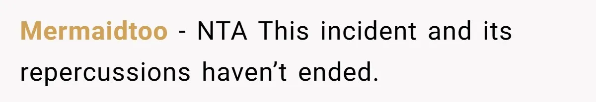 Mermaidtoo − NTA This incident and its repercussions haven’t ended.