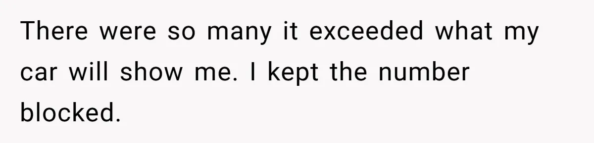 There were so many it exceeded what my car will show me. I kept the number blocked.