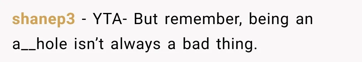 shanep3 − YTA- But remember, being an a__hole isn’t always a bad thing.