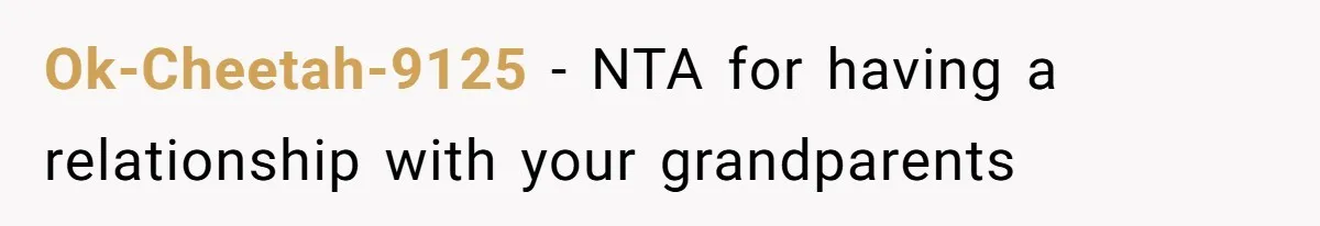 Ok-Cheetah-9125 − NTA for having a relationship with your grandparents