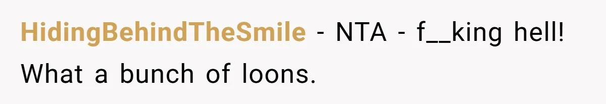 HidingBehindTheSmile − NTA - f__king hell! What a bunch of loons.