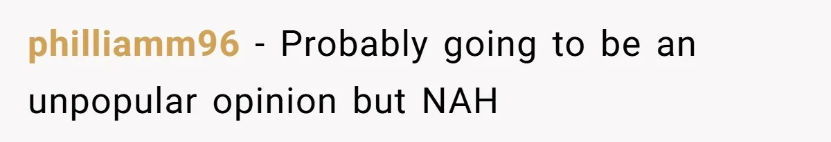 philliamm96 − Probably going to be an unpopular opinion but NAH