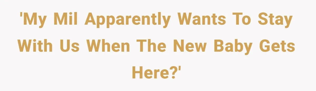 'My MIL apparently wants to stay with us when the new baby gets here?'