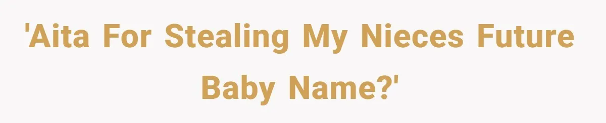 'AITA for stealing my nieces future baby name?'