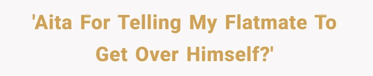 'AITA for telling my flatmate to get over himself?'