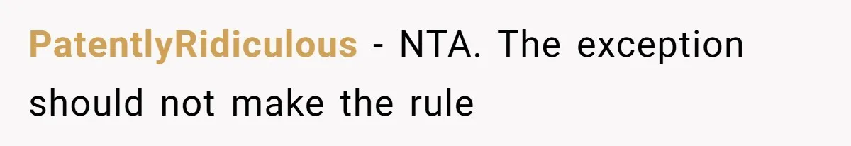 PatentlyRidiculous − NTA. The exception should not make the rule