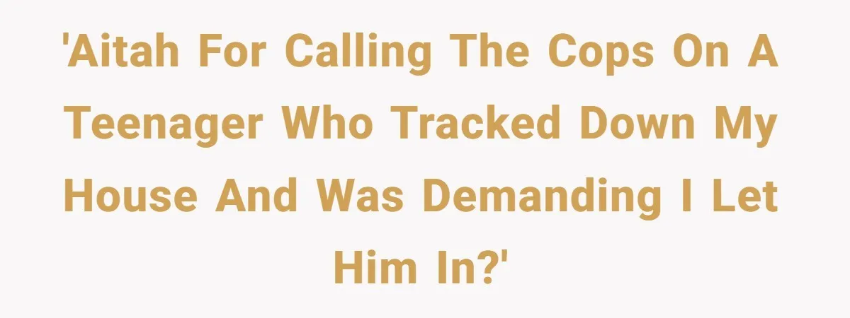 'AITAH for calling the cops on a teenager who tracked down my house and was demanding I let him in?'